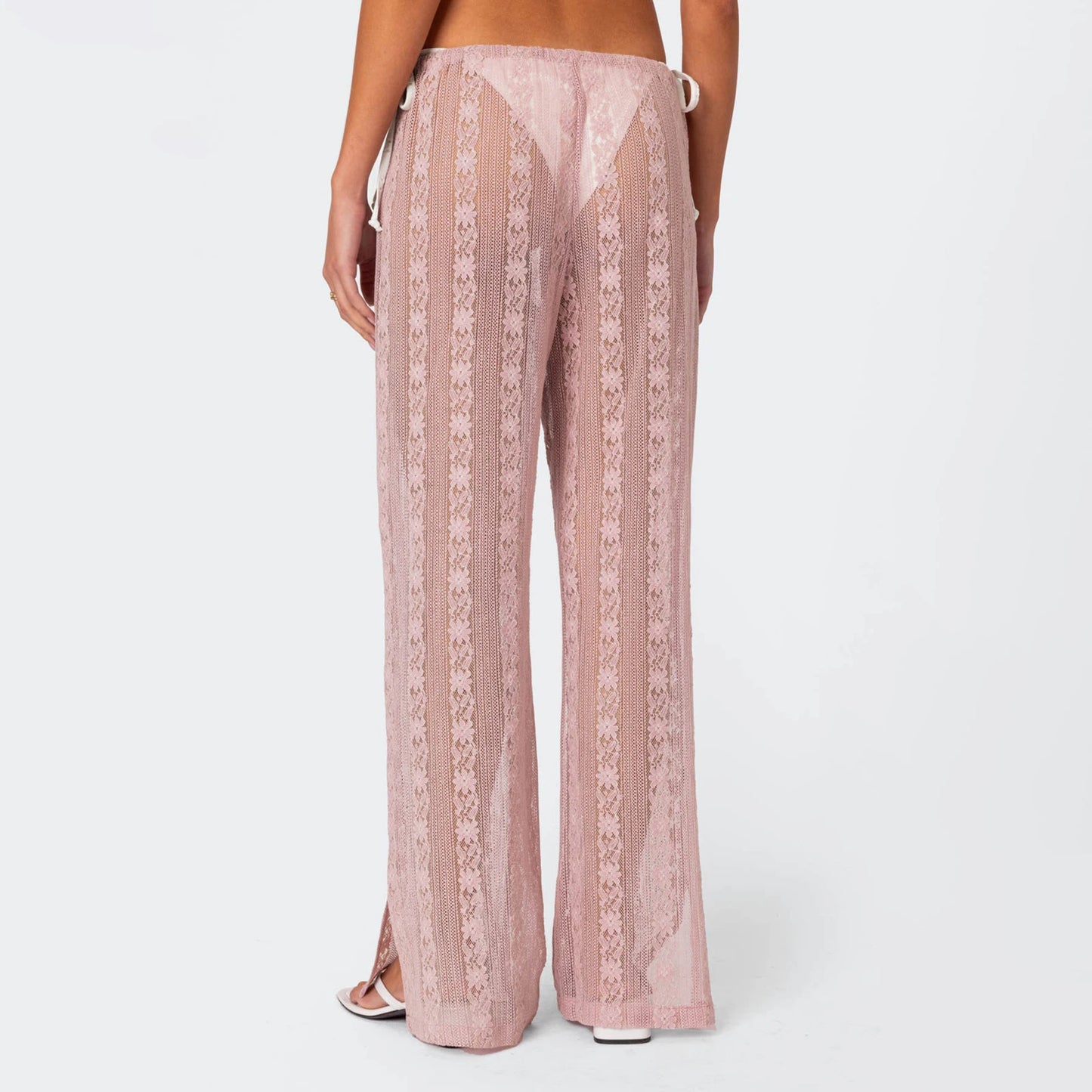 Wide Leg See Through Pants