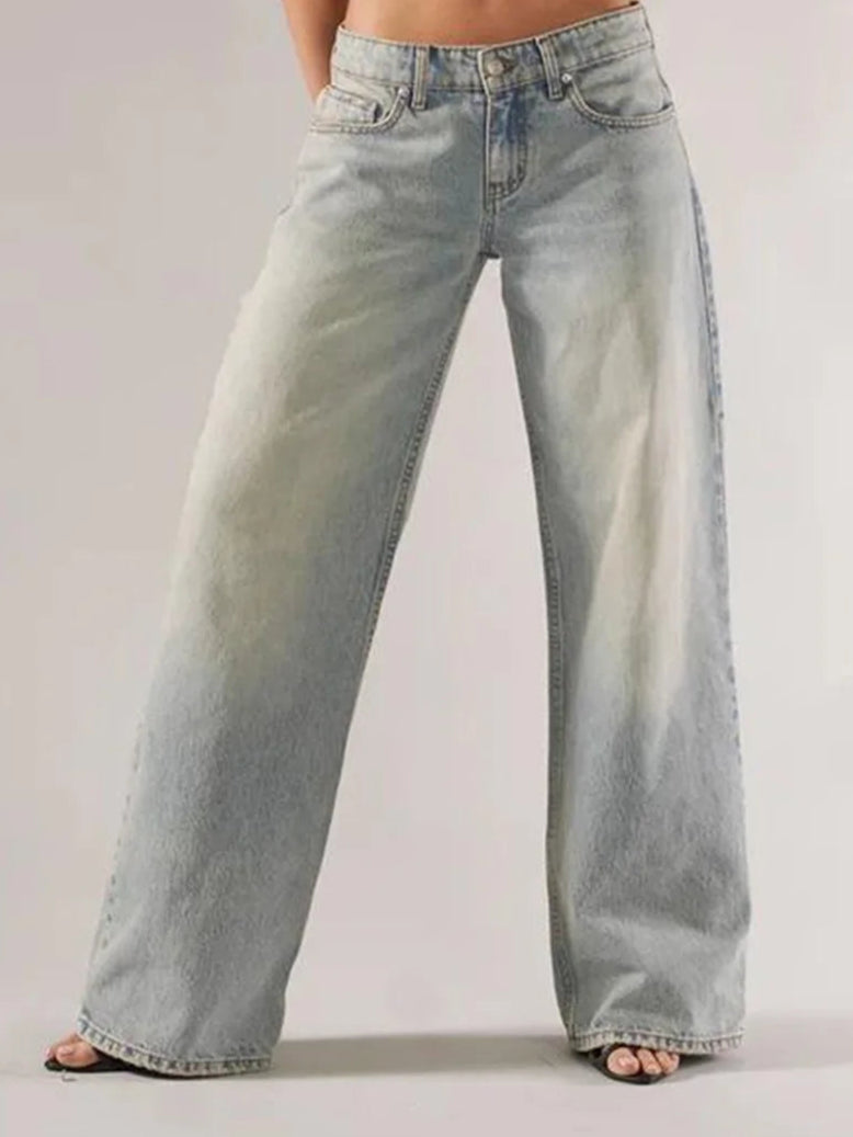 Low Rise Wide Leg Denim jeans