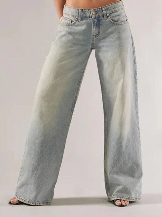 Low Rise Wide Leg Denim jeans