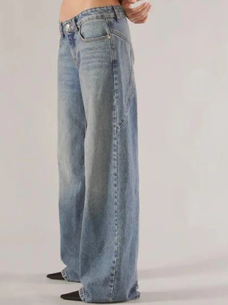 Low Rise Wide Leg Denim jeans