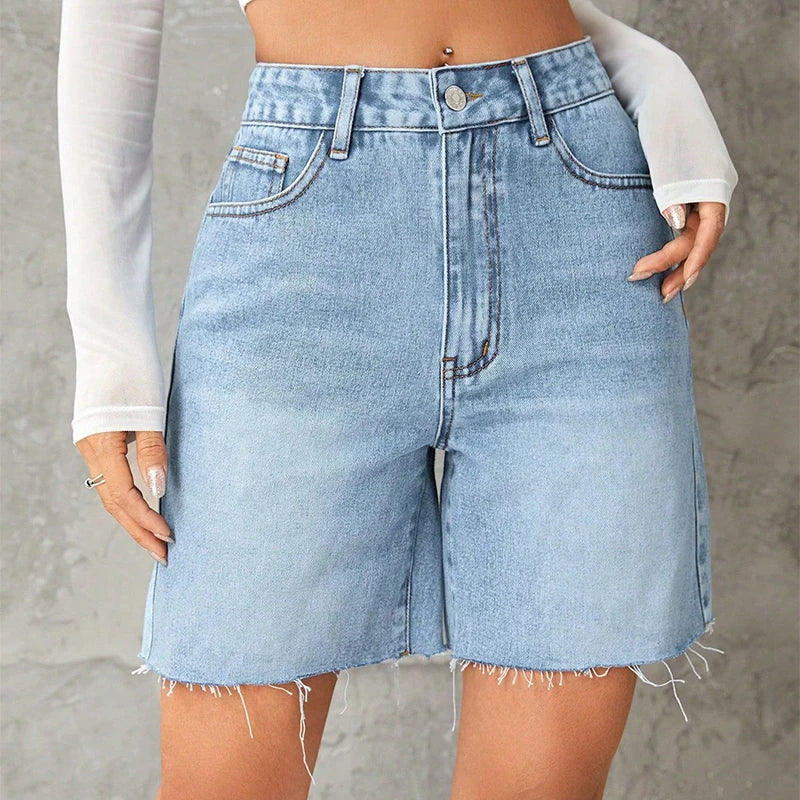 High Waist Denim Shorts