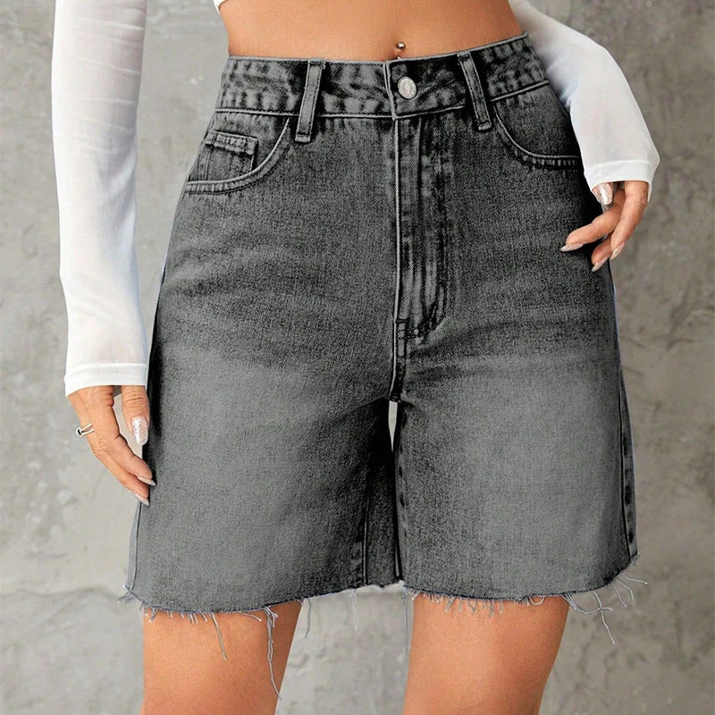 High Waist Denim Shorts