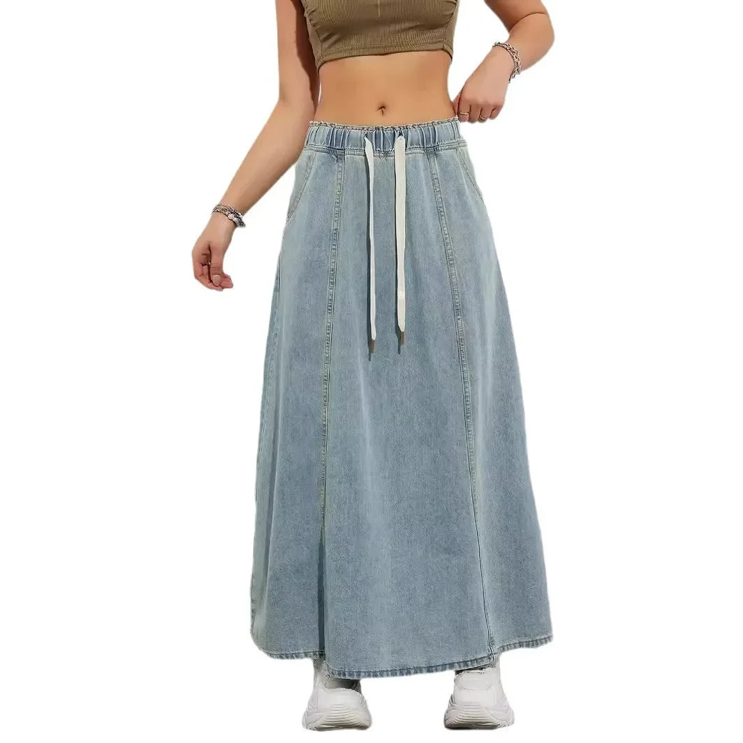 Denim  Maxi long jean Skirt