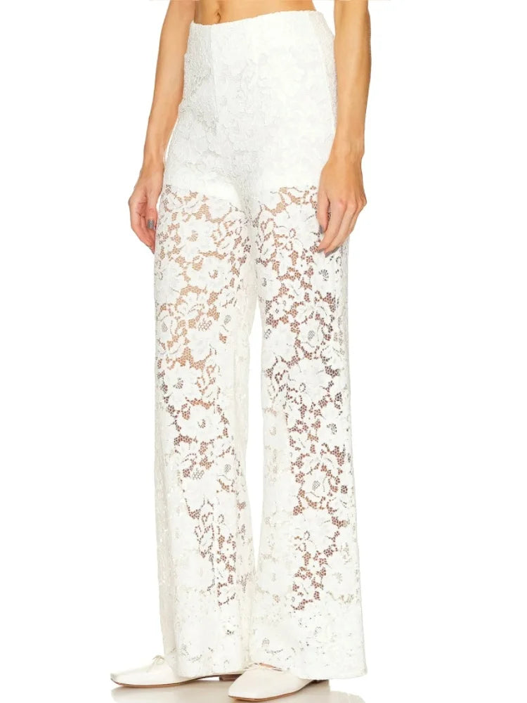 Lace Flare See Through pants