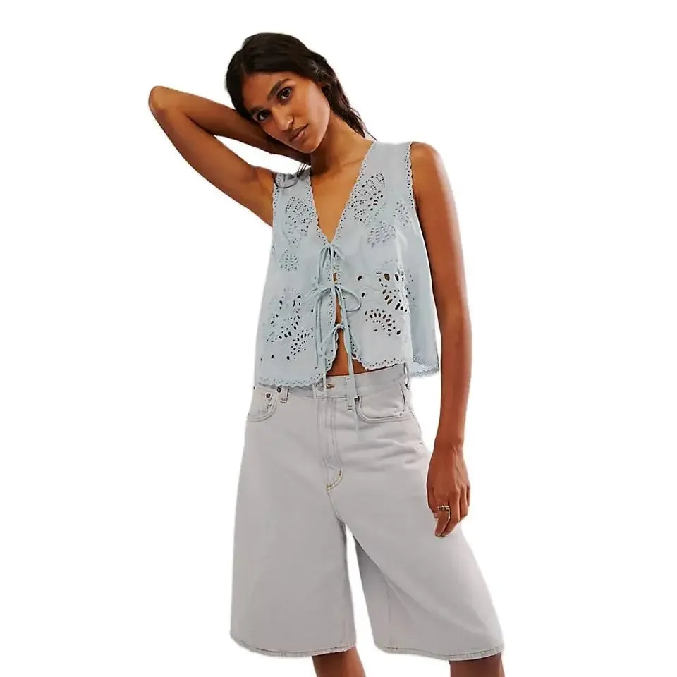 Embroidered Tank Top