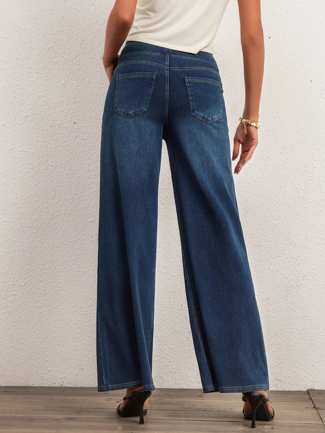 Wide Leg Denim Jeans