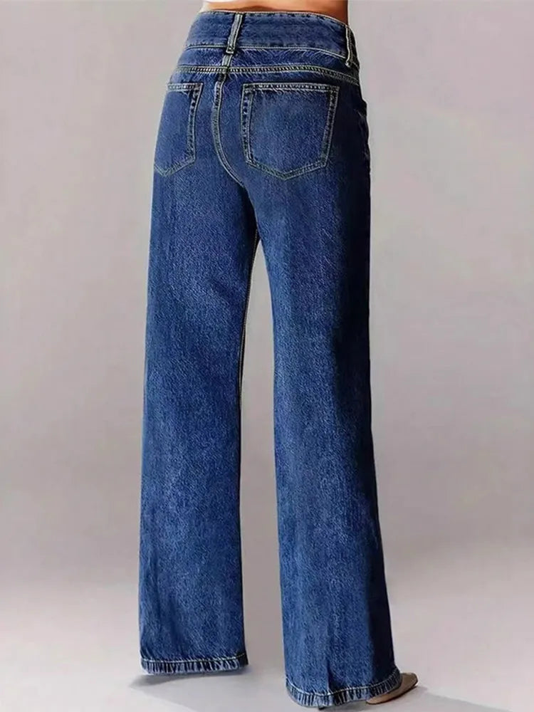 Wide Leg  Denim Jeans