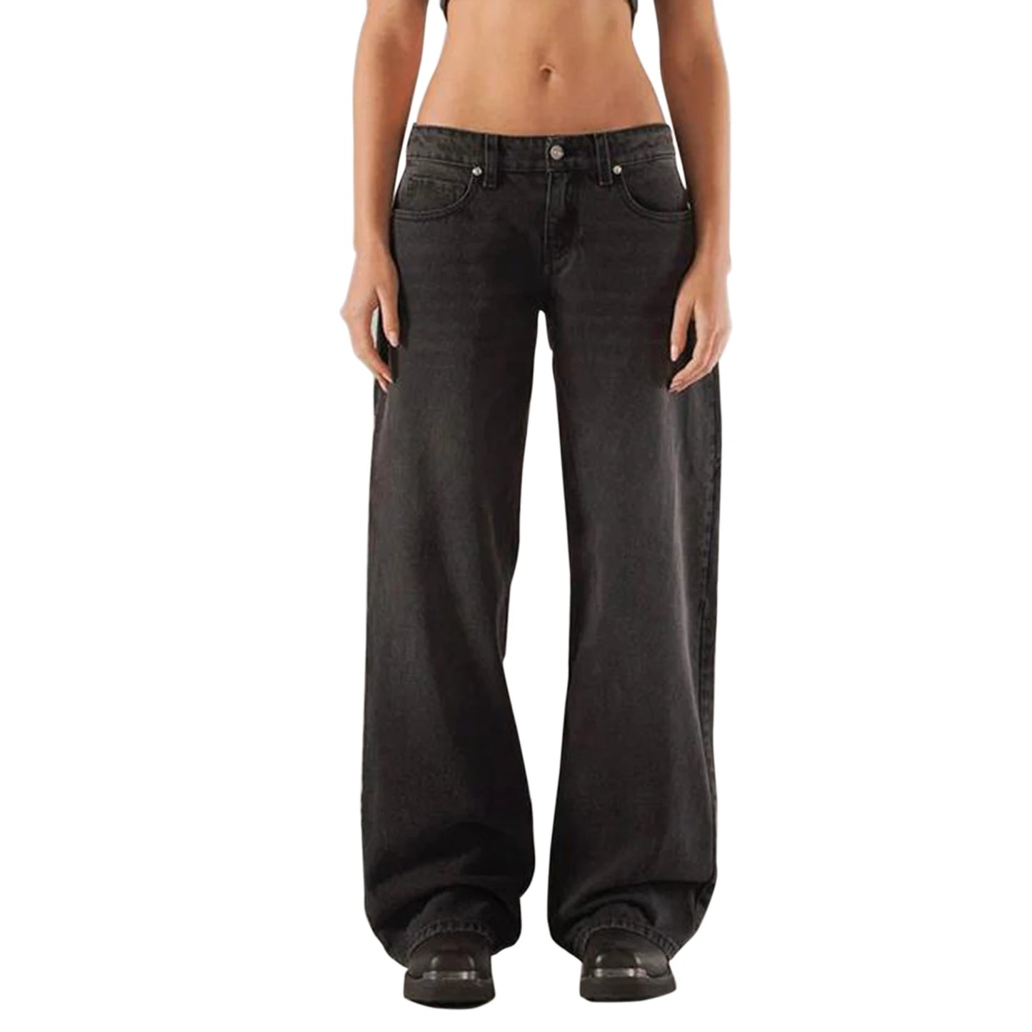 Low Rise Wide Leg Denim jeans