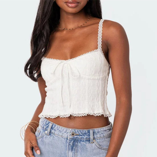 Lace Trim Tank Top