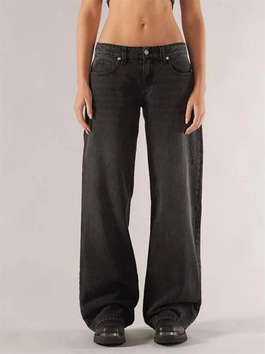 Low Rise Wide Leg Denim jeans