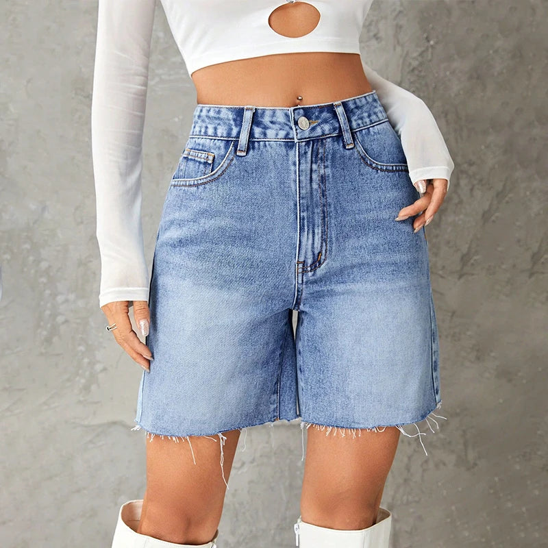 High Waist Denim Shorts