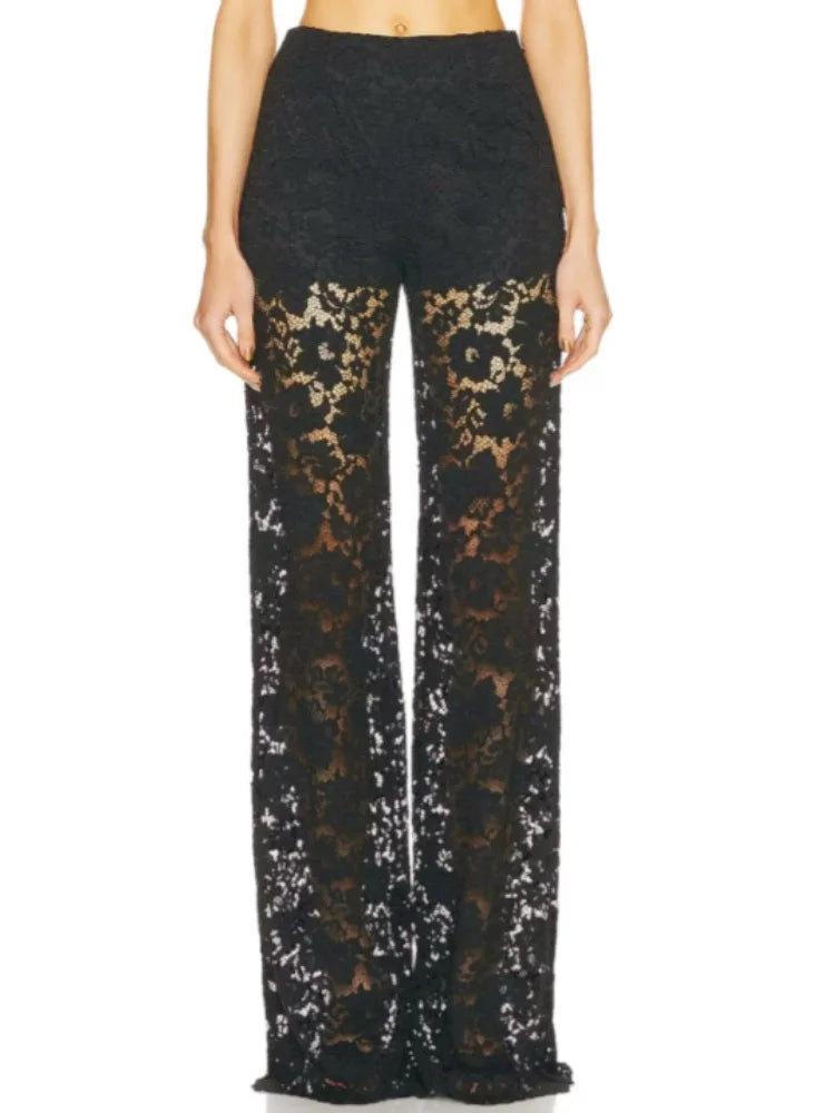 Lace Flare See Through pants