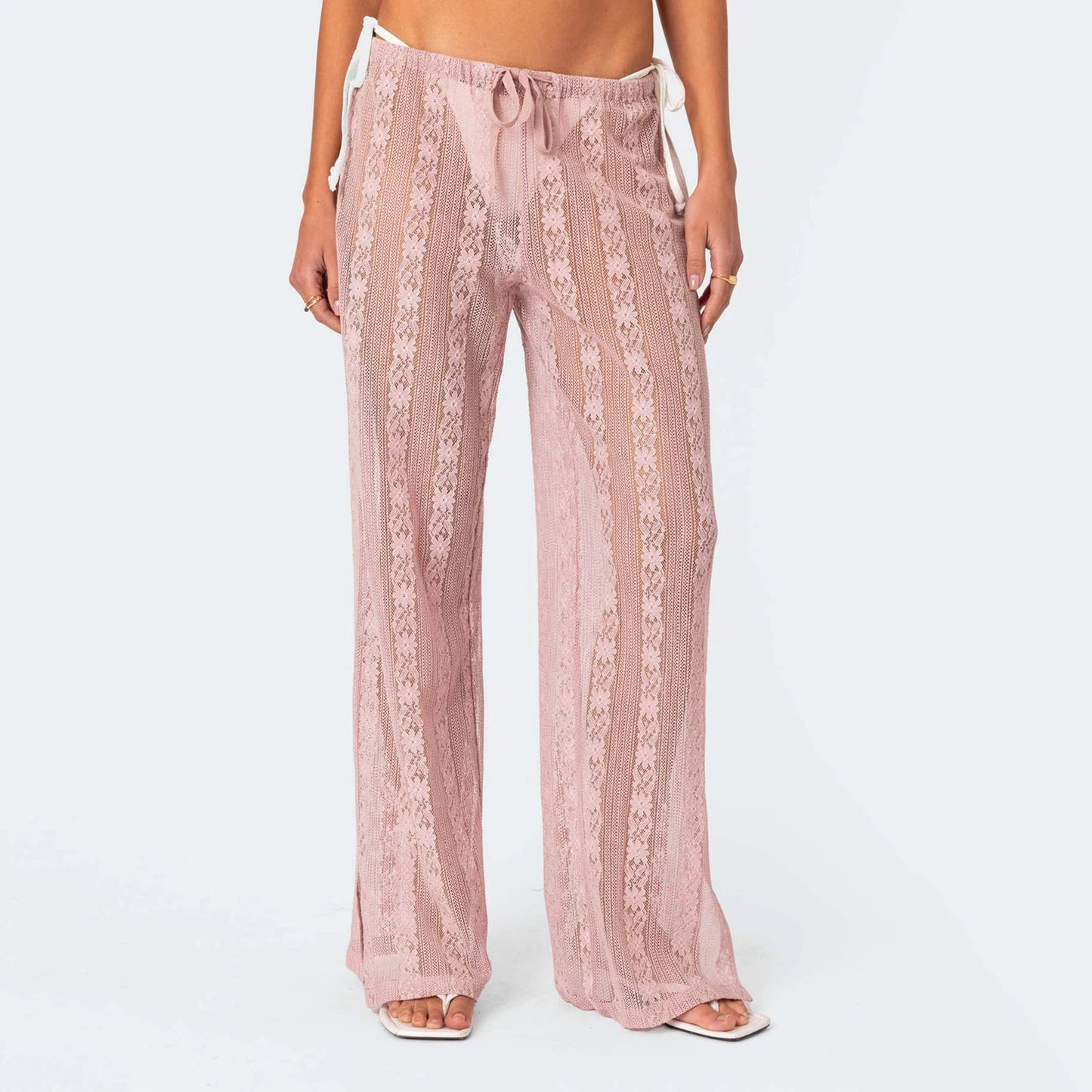 Wide Leg See Through Pants