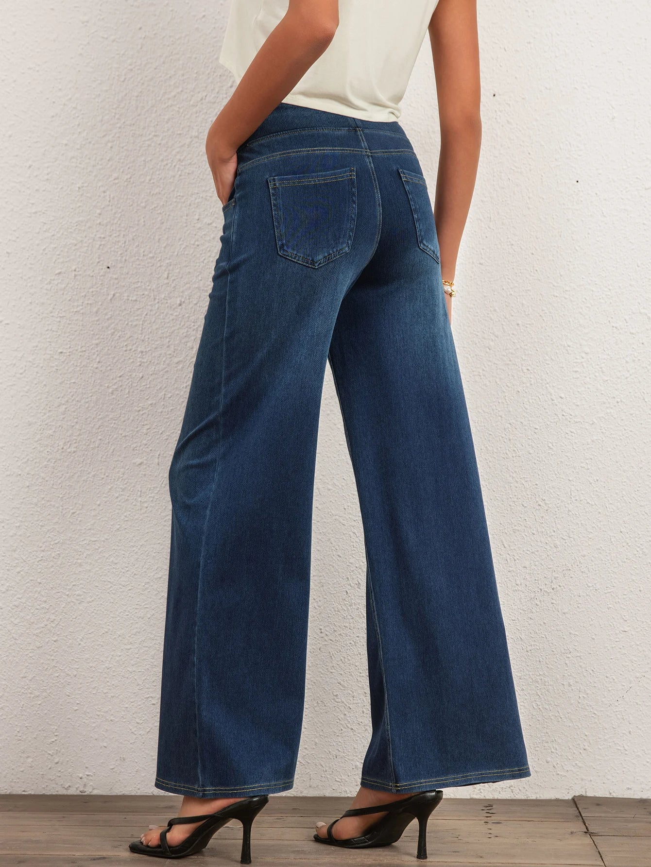 Wide Leg Denim Jeans
