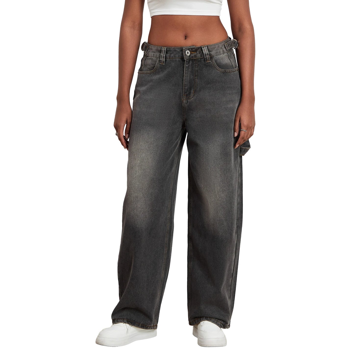 Wide Leg Denim Pants