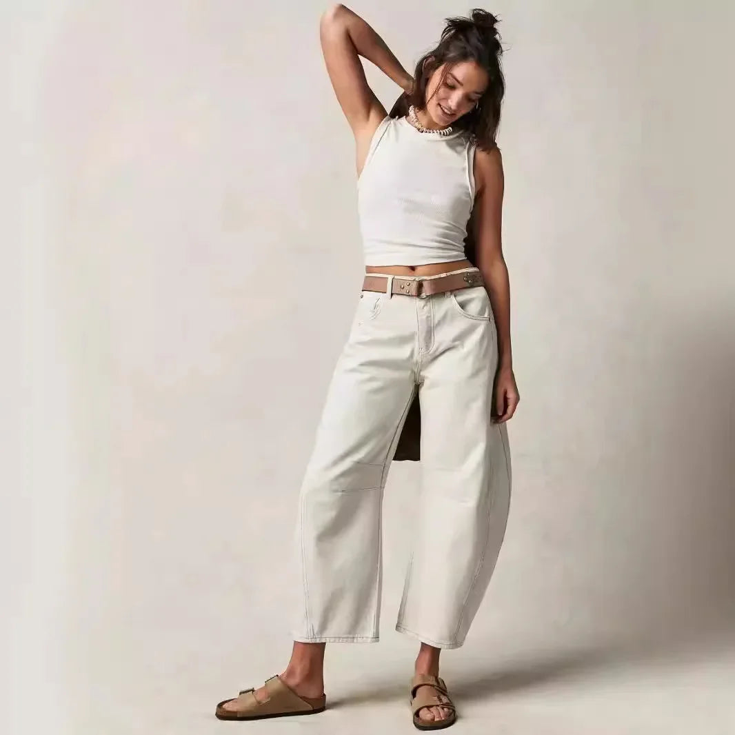 Low-Waist Wide-Leg  Jeans