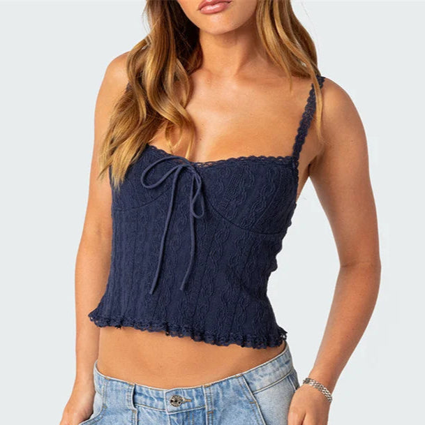 Lace Trim Tank Top