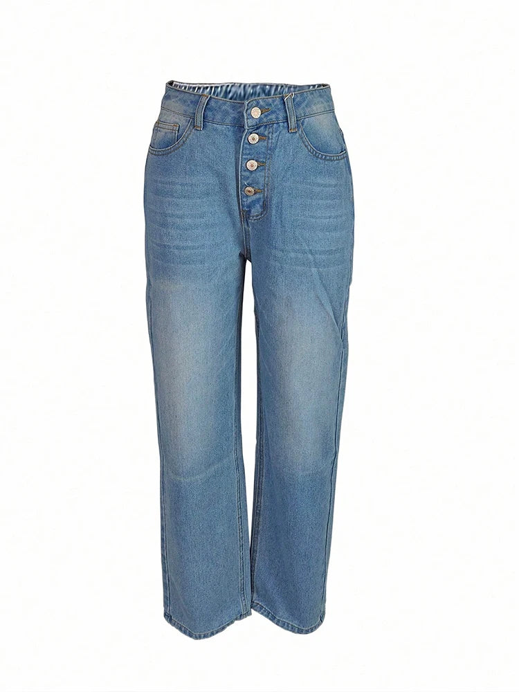 Front Multi Button Denim  jeans