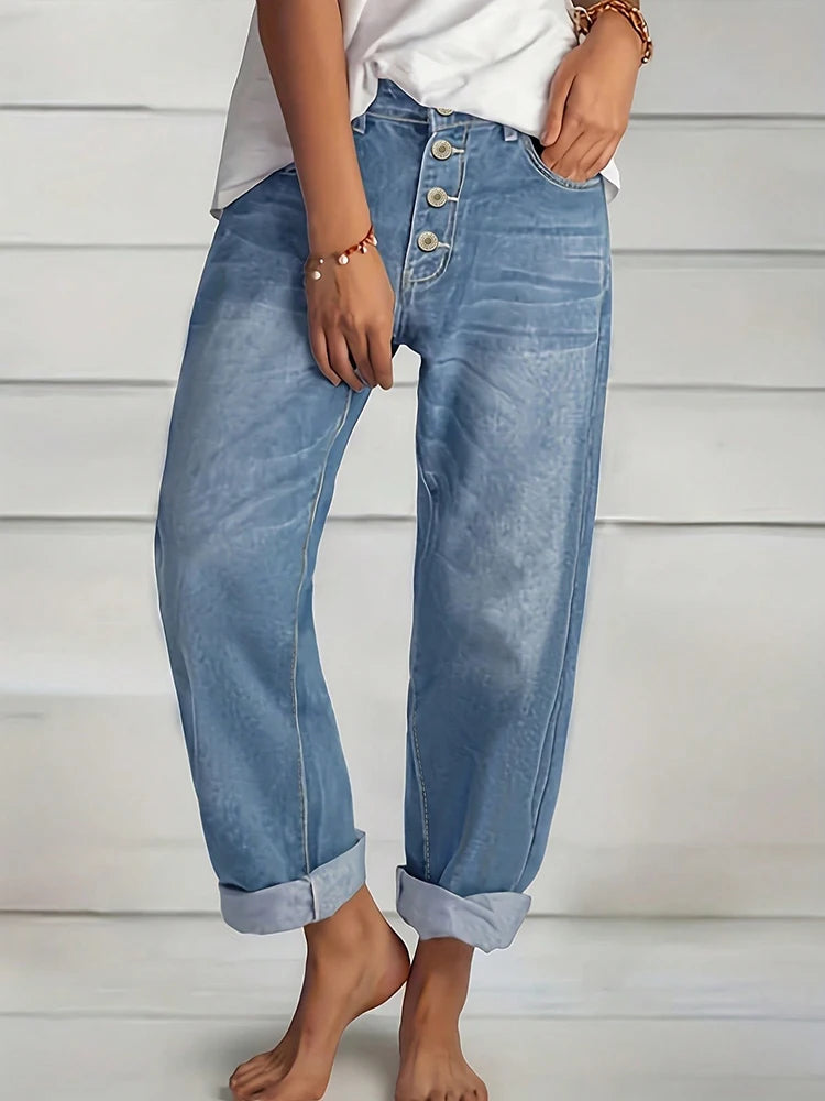 Front Multi Button Denim  jeans