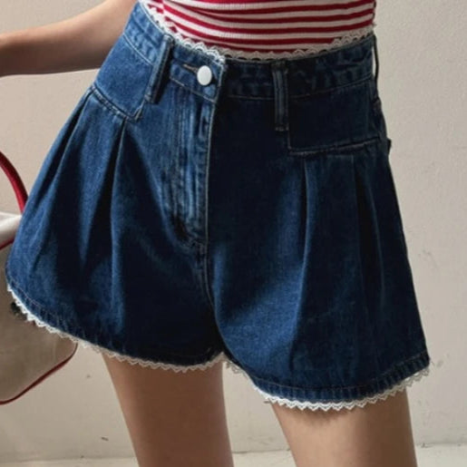 High Waist Denim Shorts