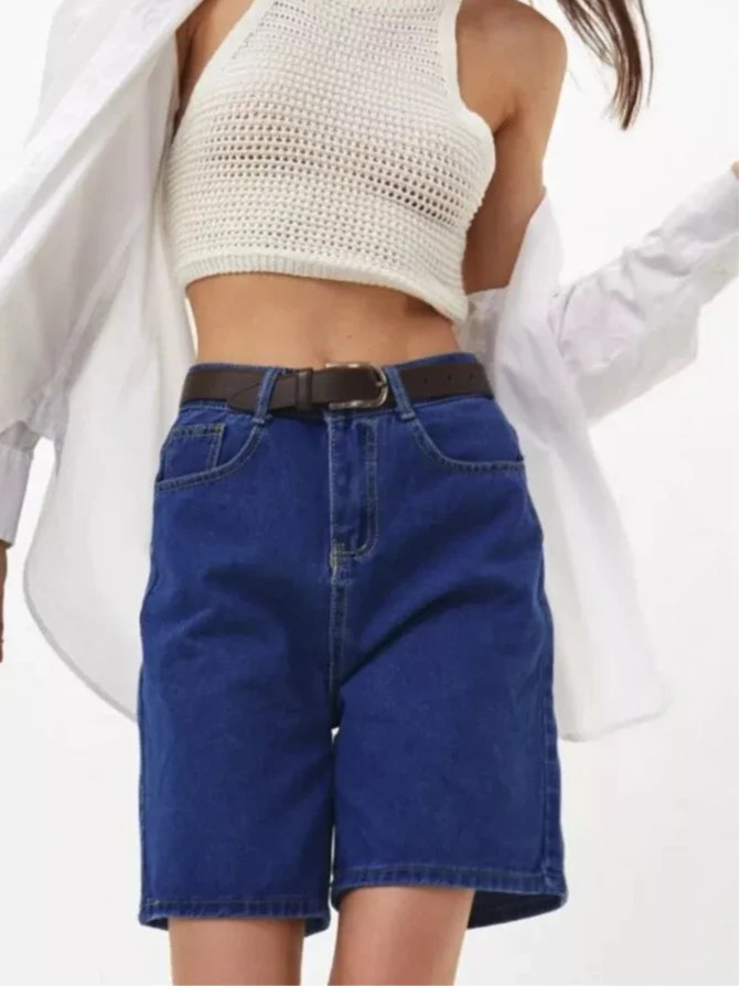 High Waist Denim Shorts