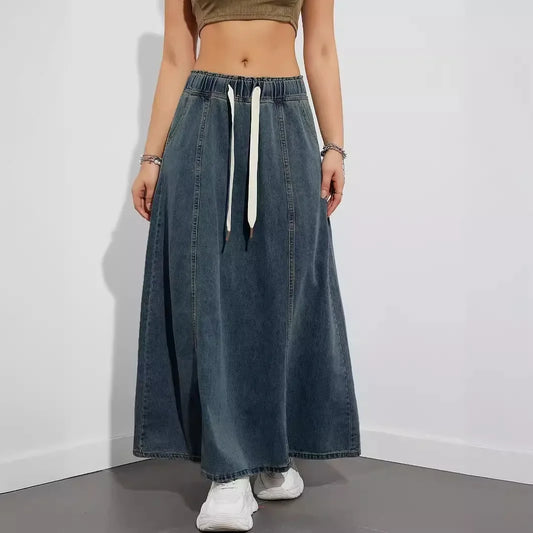 Denim  Maxi long jean Skirt