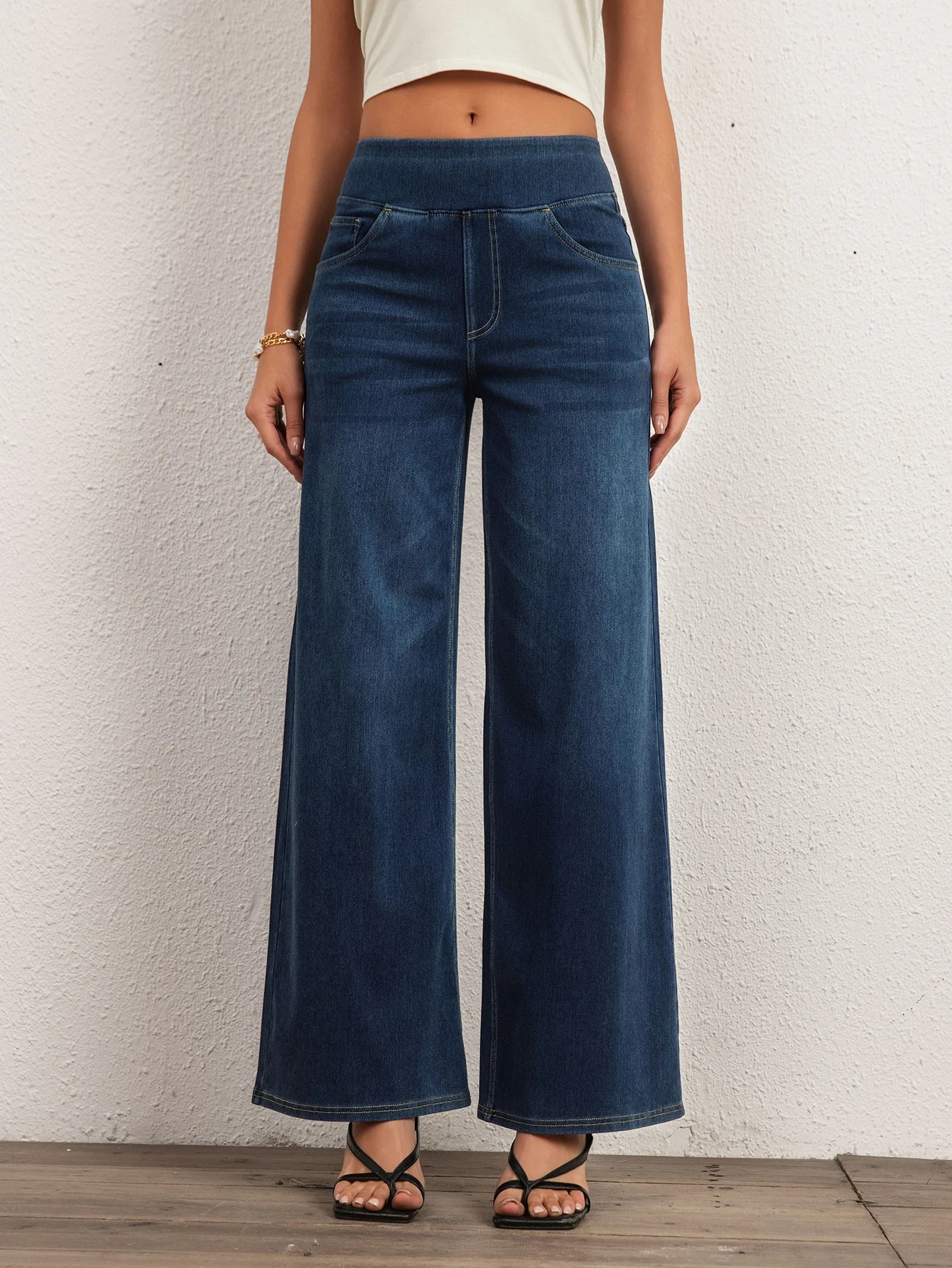 Wide Leg Denim Jeans
