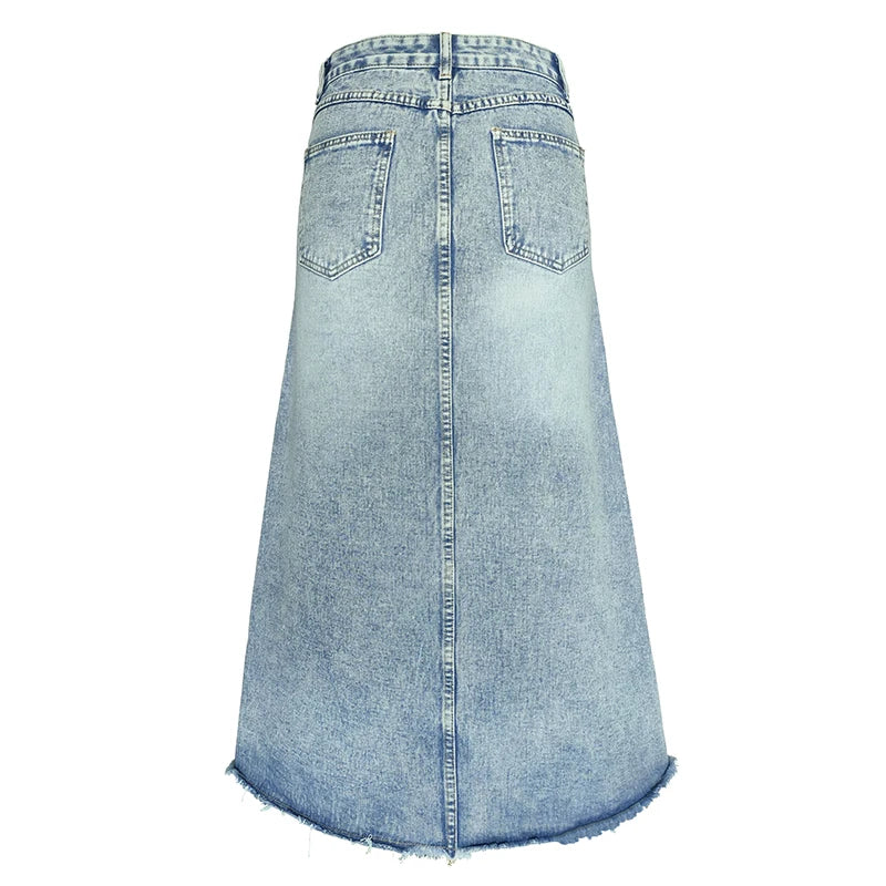 Long Denim jeans Skirt
