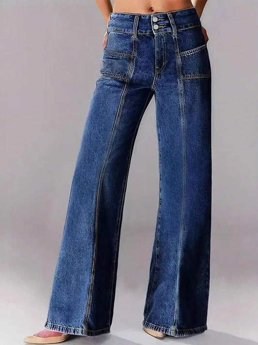 Wide Leg  Denim Jeans