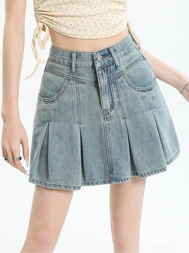 Denim Bustier Skirt