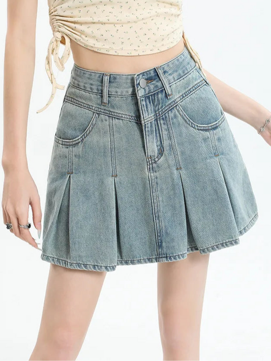 Denim Bustier Skirt