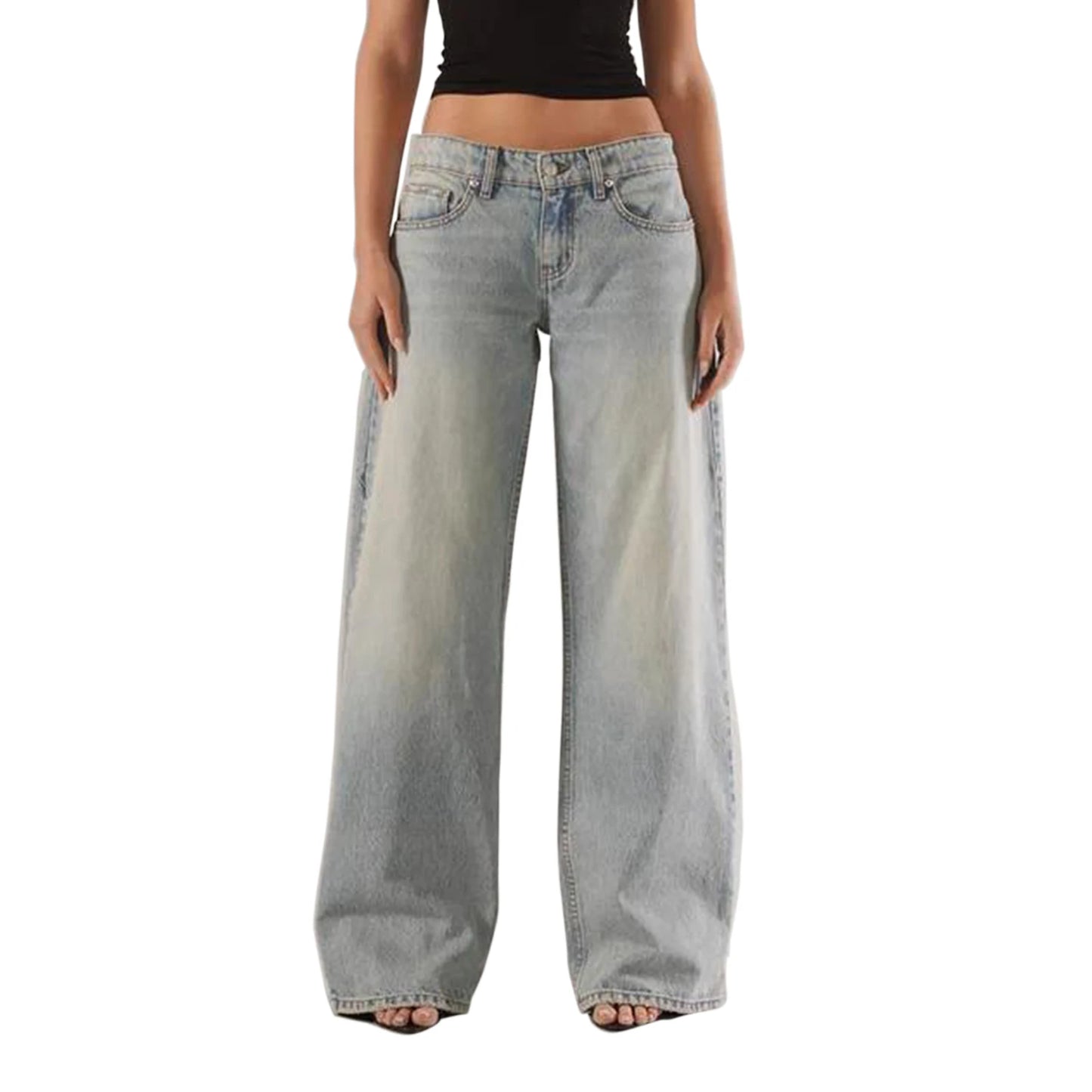 Low Rise Wide Leg Denim jeans