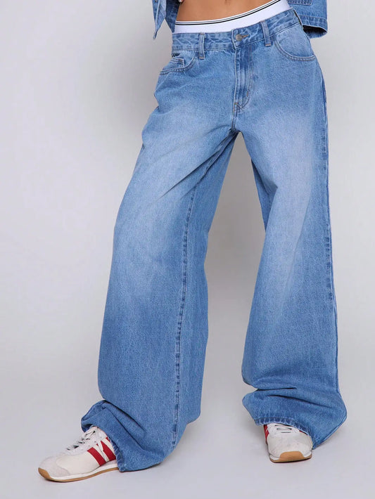 wide leg Denim jeans