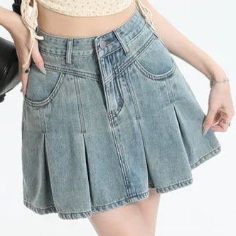 Denim Bustier Skirt