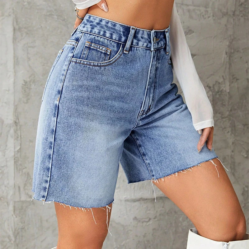 High Waist Denim Shorts
