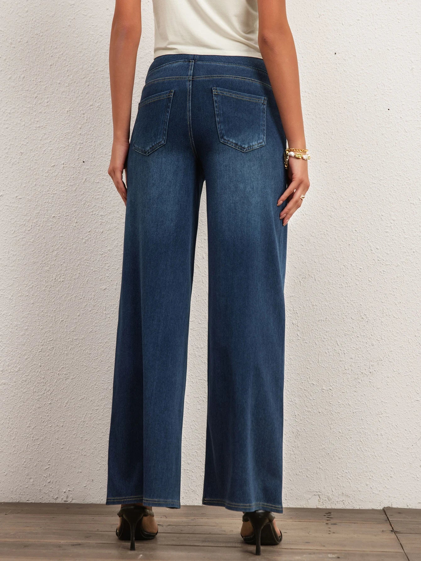 Wide Leg Denim Jeans
