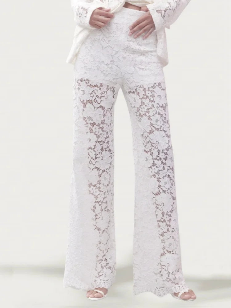 Lace Flare See Through pants